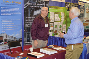 GCD’s Hamp Beatty focuses on business development workshops and other programs. He also is on hand at conferences with information about Extension educational outreach for businesses. One of the stops during 2015 was the Mississippi Association of Conserv